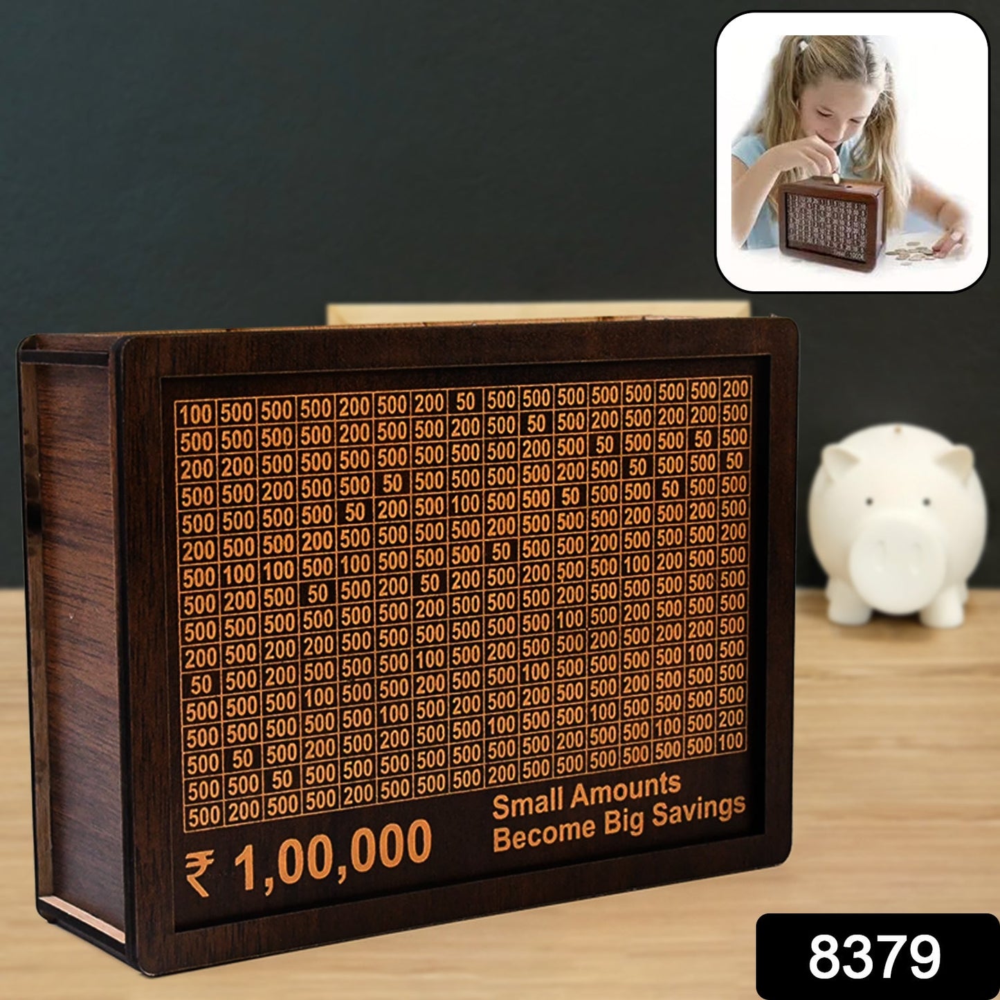 Savings Buddy Wooden Piggy Bank