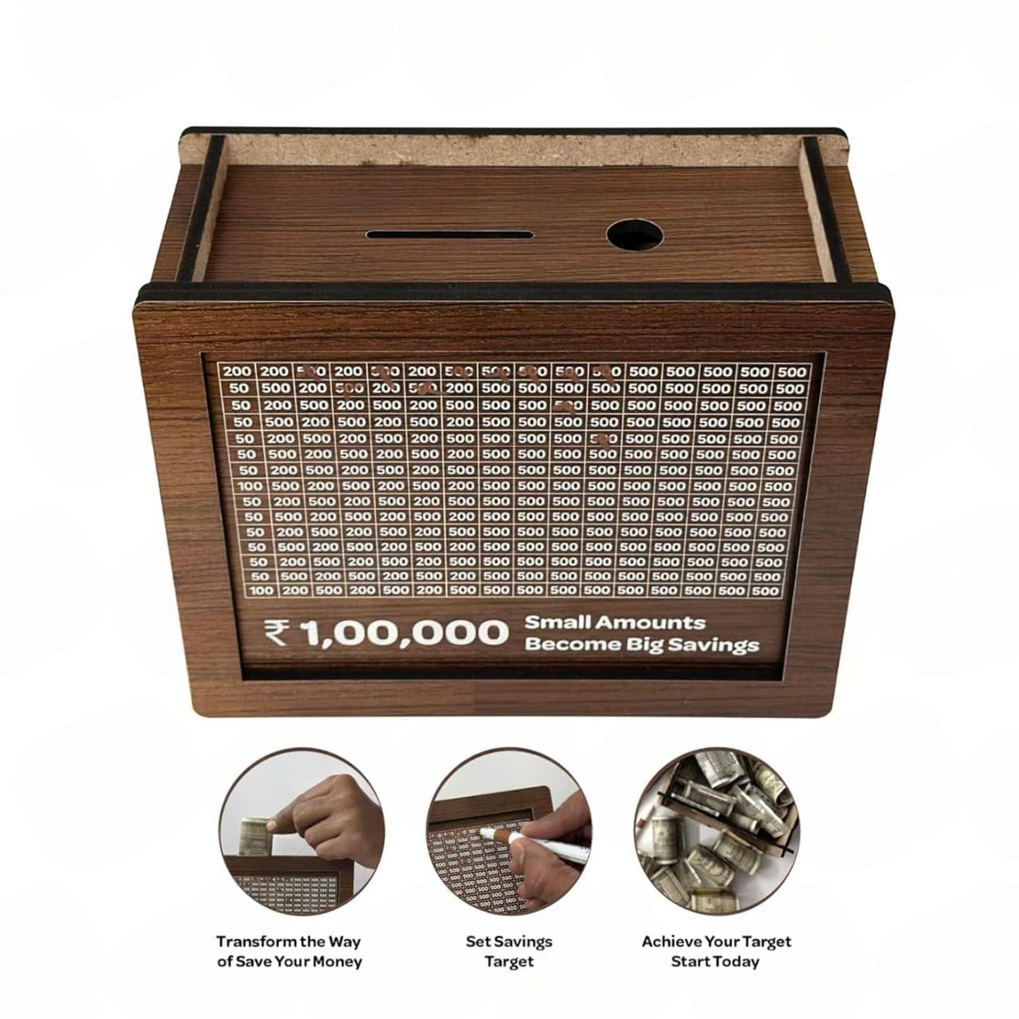 Savings Buddy Wooden Piggy Bank