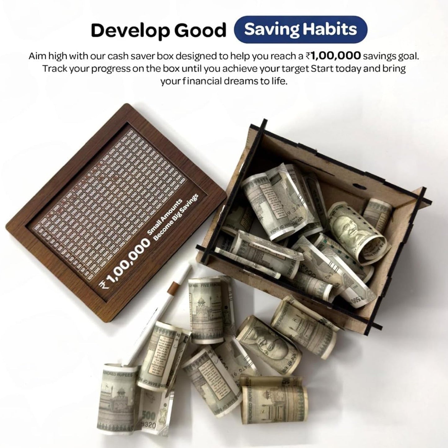 Savings Buddy Wooden Piggy Bank
