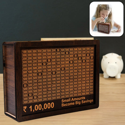 Savings Buddy Wooden Piggy Bank
